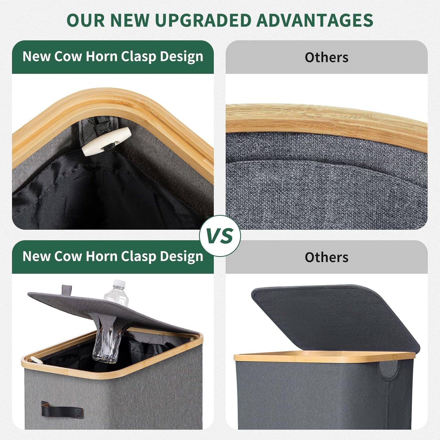 Recycling Bin for Kitchen 26 Gallon 100L Recycle Bin with Lid Removable Tote Bag Large Recycling bin with lid for Bottle Can Kitchen Recycling Bin (Light Gray)