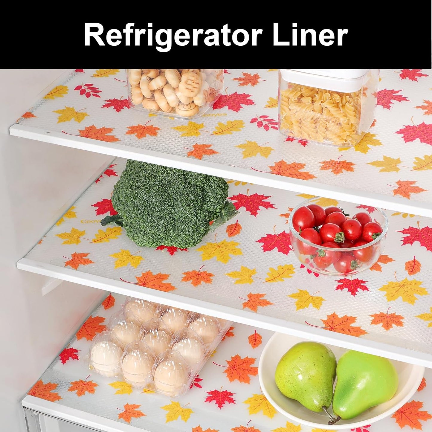 Cooyes Shelf Paper for Kitchen Cabinets Non Adhesive, Waterproof & Oil-Proof Kitchen Drawer Liner for Refrigerator Drawer Fridge Cupboard, (17.7 Inch W x 360 Inch L, Pumpkin Orange)