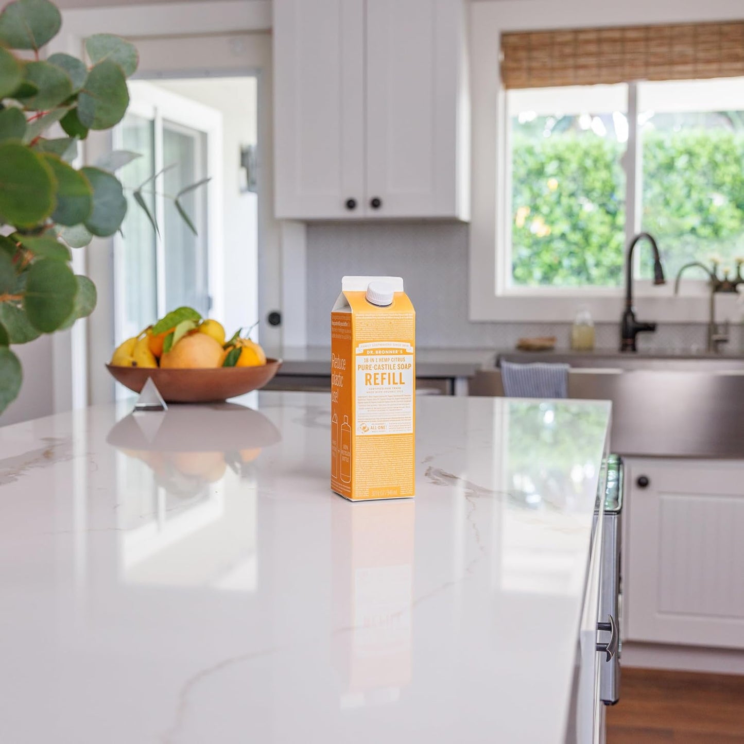 Dr. Bronner's Magic Soap-Pure-Castile Liquid Refill (Citrus, 32 ounce, 2-Pack) - Made with Regenerative Organic Certified Oils, For Body, Hair, Laundry, Pets & Dishes - Concentrated, Vegan, Non-GMO