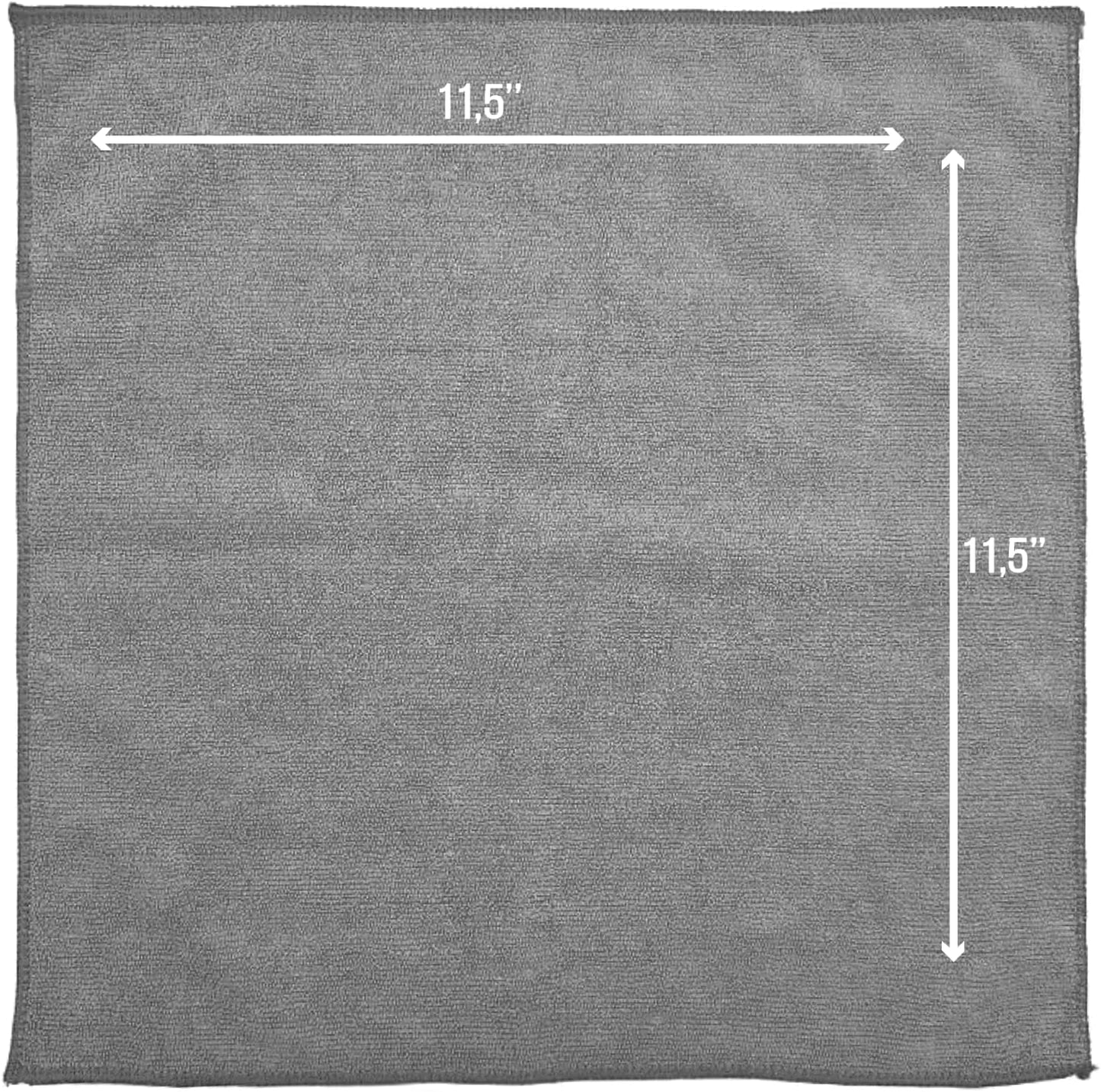 GREEN LIFESTYLE Chamois Cloth, Microfiber Cleaning Cloth 50 Pack, Borderless Towels Cleaning, Car Microfiber Towel, Drying Car Wash Towels (11.5" x 11.5", Grey)