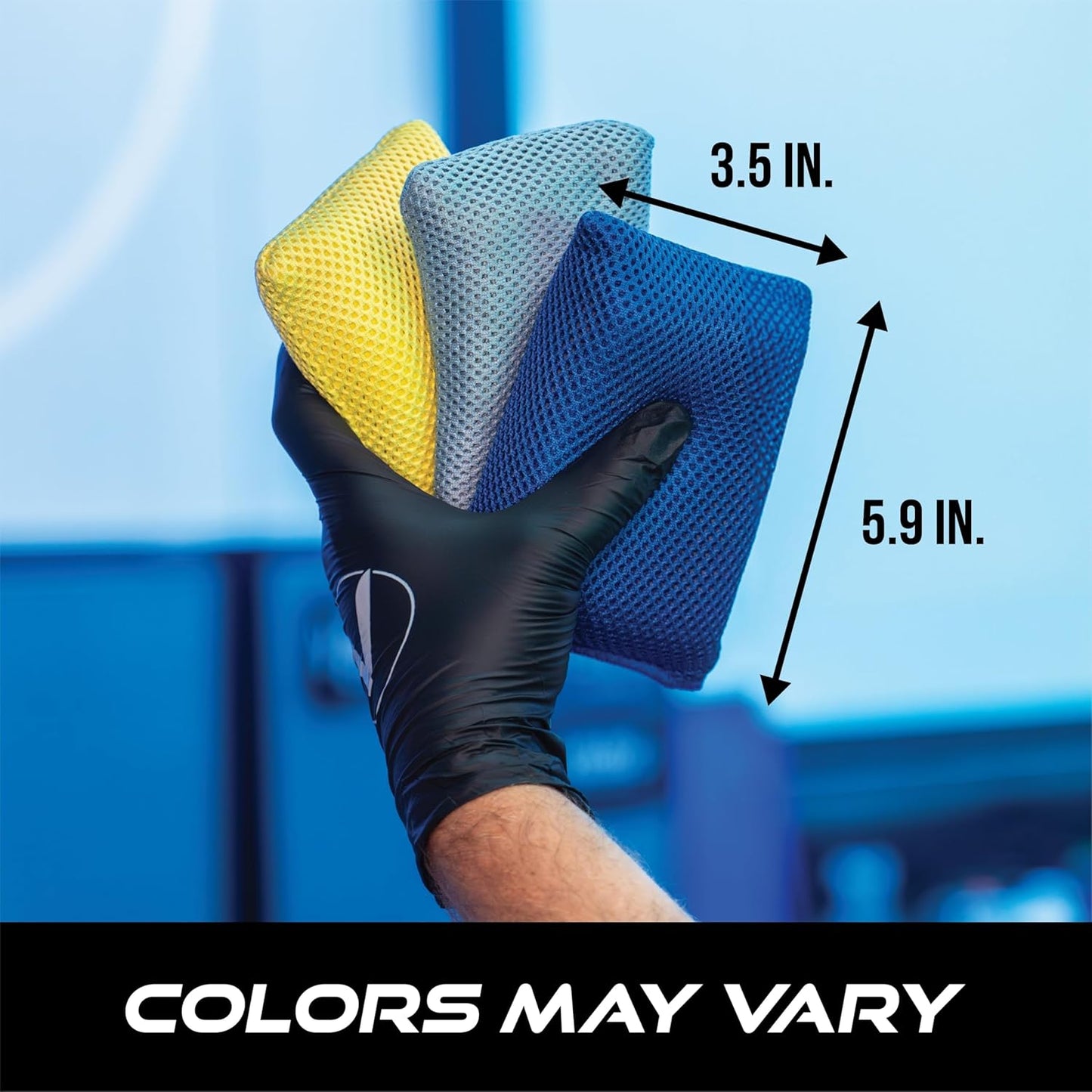 VIKING Mesh Bug Sponge, Car Wash Sponge for Cleaning Bugs and Tar, Colors Vary, 4 inch by 6 inch, 1 Pack