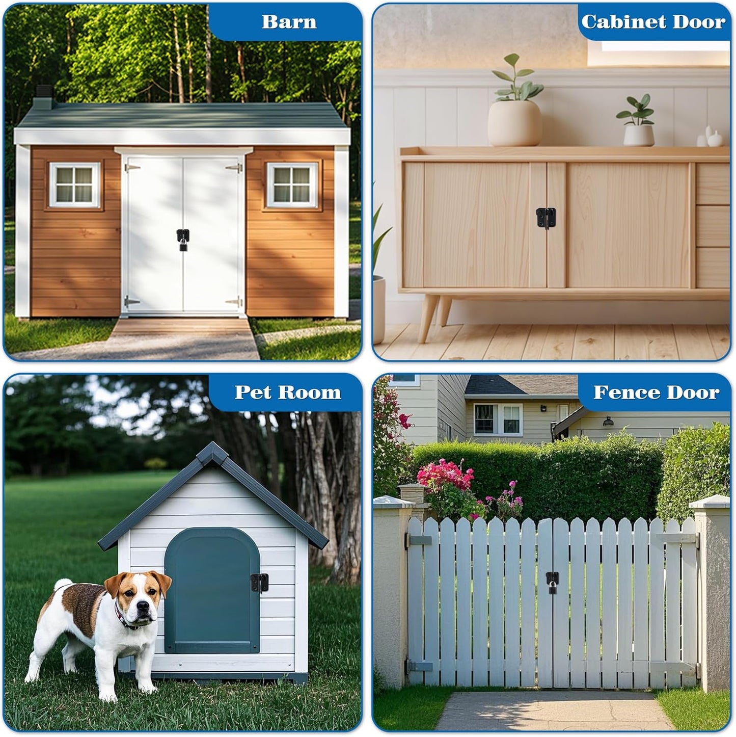 Alise Flip Latch,Gate Latches Slide Bolt Latch Safety Door Lock Catch for Barn Cabinet Pet Cage Fence Bathroom Garage Window,Heavy Duty SUS304 Stainless Steel Gate Hardware Locks,Matte Black,MS5007-B