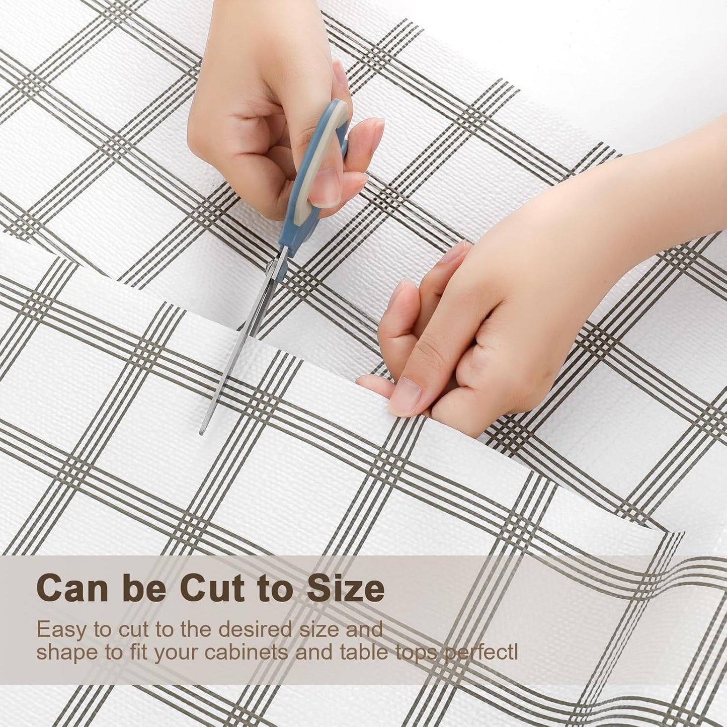 OcePor Non-Adhesive Drawer and Shelf Liner 12IN x 20FT,Non Slip Cabinet and Cupboard Liner, Kitchen Cabinet Liners for Shelves, Waterproof Drawer Shelf Liners for Cabinets/Bathroom Cupboard, Stripe