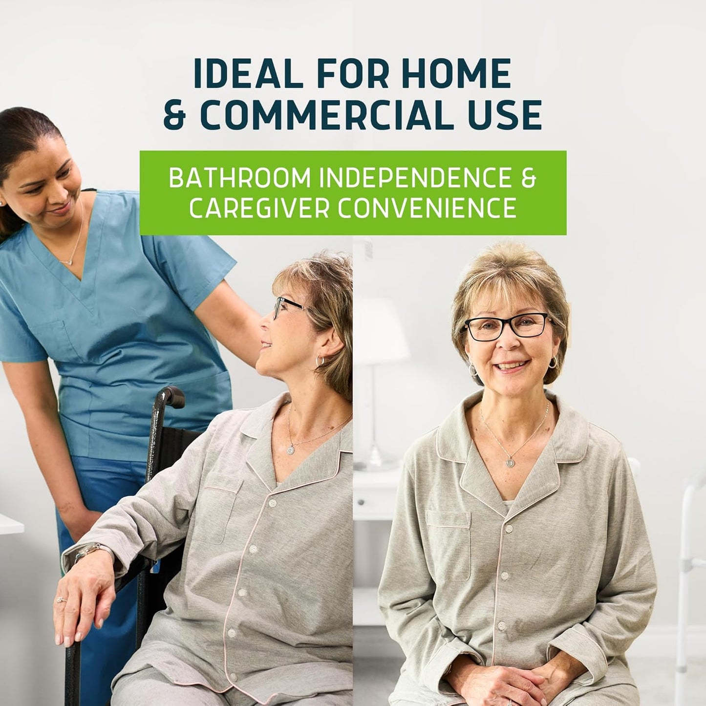 Lunderg Commode Liners with Absorbent Pads - Aloe Scent Medical Grade 150 Count Universal Fit - Disposable Bedside Commode Liners and Pads for Adult Chairs, Portable Buckets & Camping Toilet Bags