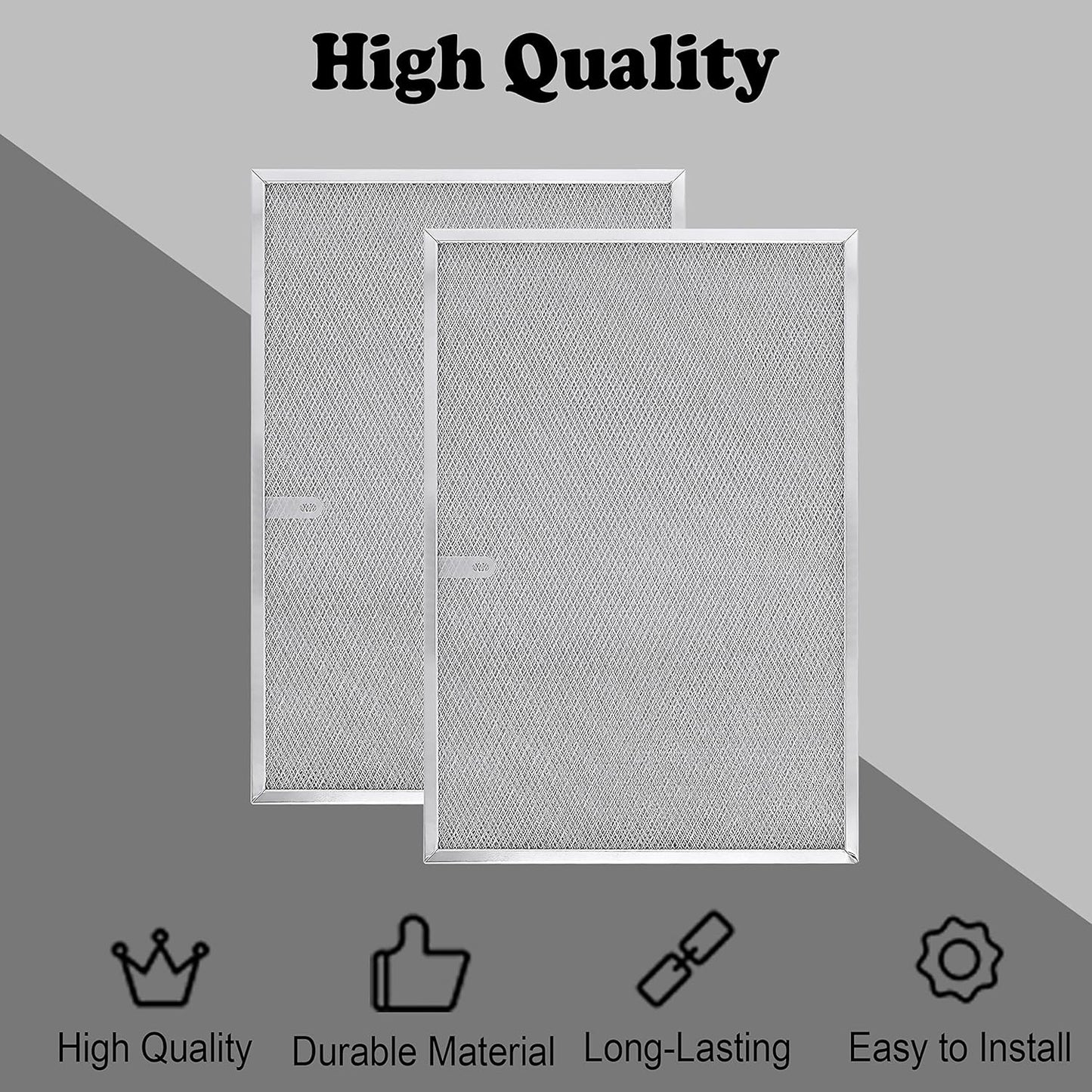 Wadoy BPS1FA36 Range Hood Filter 11-3/4" X 17-1/4" X 3/8", 2 Pack Aluminum Mesh Grease Range Hood Filter with Blue Protective Film (?�‚?�š?�§ ?�›?�ž ?�?�¨?�«?�§ ?�¨?�Ÿ?�Ÿ) Compatible with Broan Nutone 99010300E