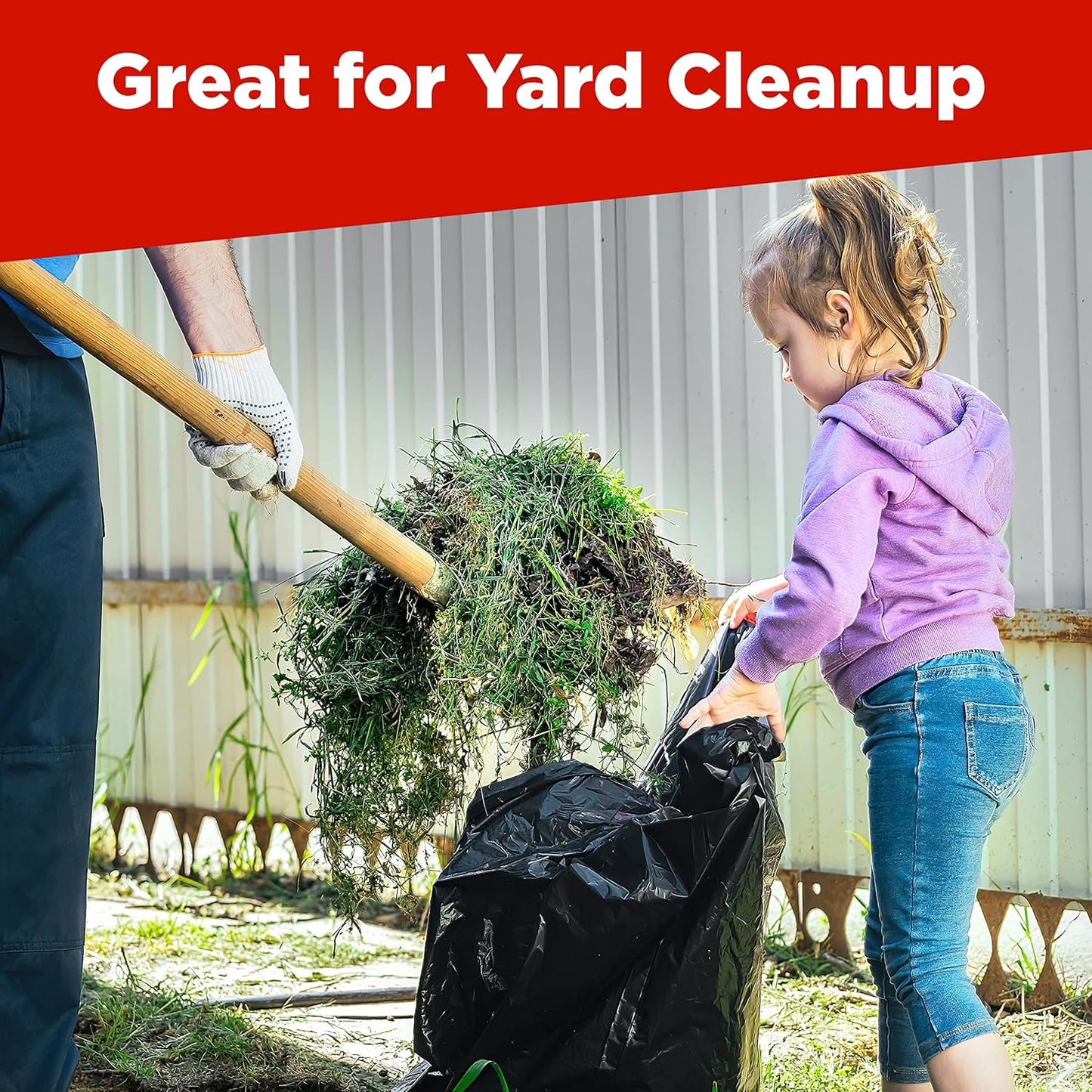 ToughBag 40-45 Gallon Trash Bags Heavy Duty (125 Count) | Black Garbage Bags | Made In USA