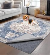 Non-Slip Rug Pads 7 x 10ft, 100% Waterproof Extra Large Area Rugs Non Skid Rug Pad for All Floors and Finishes Durable Hardwood Floor Protective Felt Keeps Rugs in Place, Safe and Secure