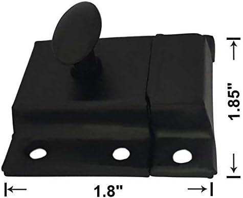 QCAA Oval Turn Cabinet Latch, for Cupboard & Other Furniture, Small, Matte Black, 1 Pack, Made in Taiwan