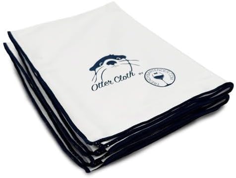 Trendy Bartender Microfiber Glass Polishing Lint-Free Cloth for Spotless Shine and a Residue-Free Finish - Toast to Perfection - Pack of 2-25x20 inch - White