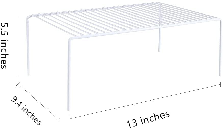 GEDLIRE Kitchen Cabinet Shelf Organizer Set of 6, Medium (13 x 9.4 inch) Metal Wire Pantry Storage