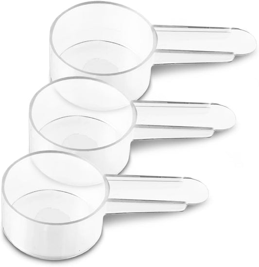 3 Pack Tablespoon Measuring Spoon Set with Short Handle Coffee Scoop - 1 Tablespoon (15 ML) Clear