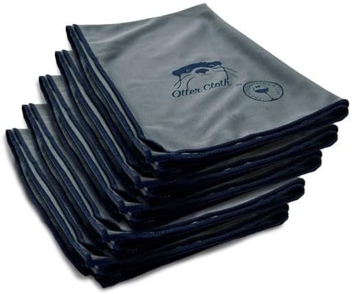 Trendy Bartender Toast to Perfection Microfiber Glass Polishing Lint-Free Cloth for Spotless Shine and a Residue-Free Finish - Pack of 5-25x20 inch - Grey