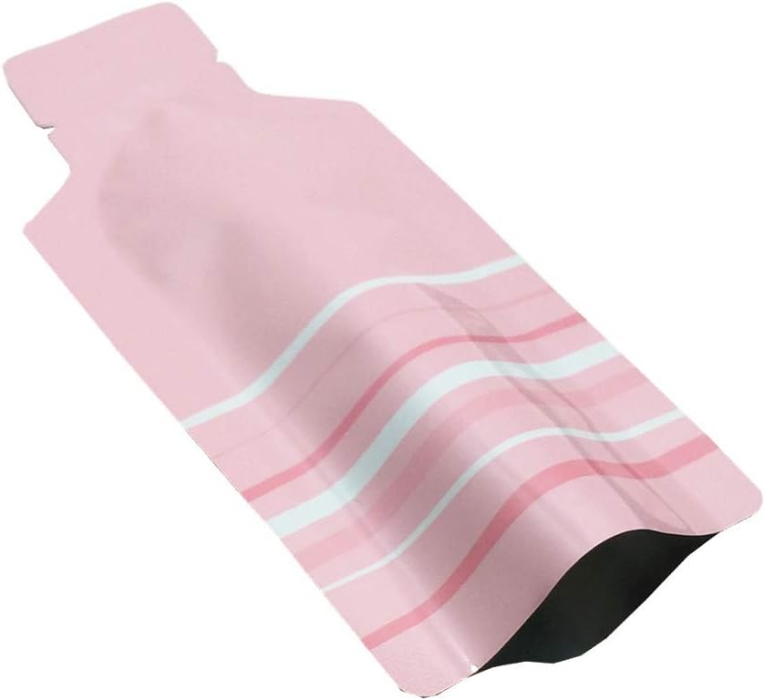 100 Pack 2.95x5.1 inch Heat Seal Sample Mylar Packets for Portable Travel Toiletries Empty Disposable Liquid Shampoo Pouch Single Serving Coffee Powder Condiments Food Storage (Pink)
