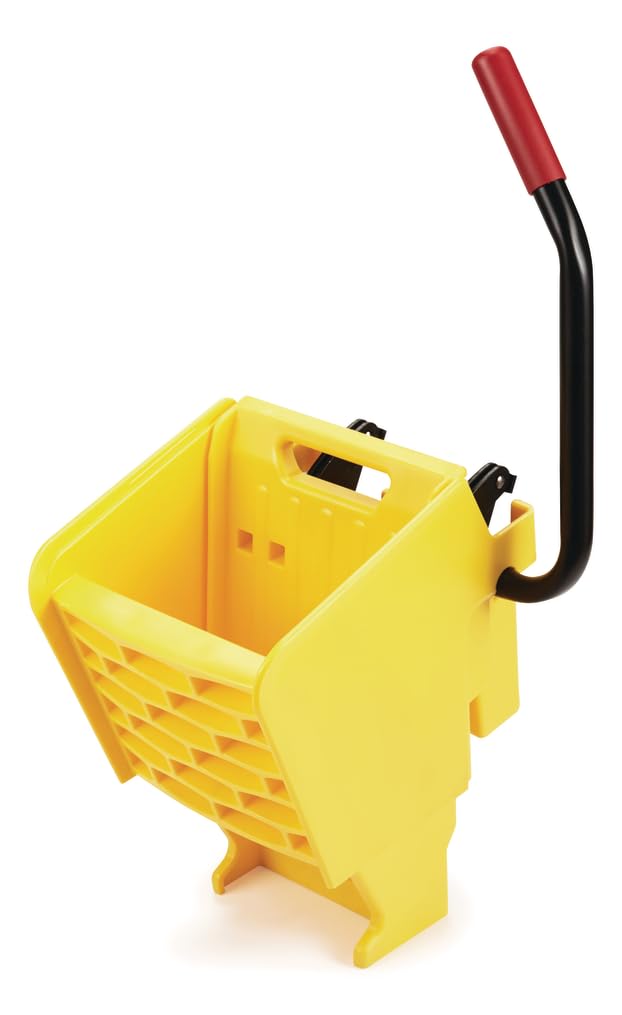 Rubbermaid Commercial Products WaveBrake 26 Qt. Side-Press Mop Bucket and Wringer Combo on Wheels