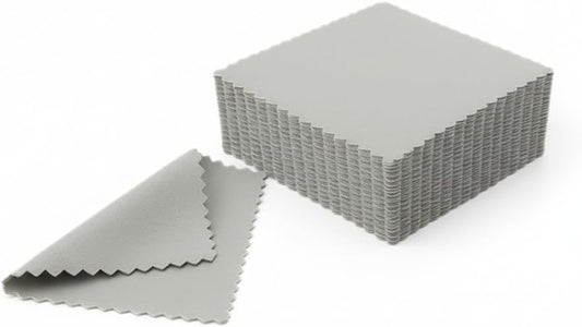 50 Pieces Jewelry Cleaning Cloths Polishing Cloths Sterling Silver, Sterling Gold, Platinum, Coins