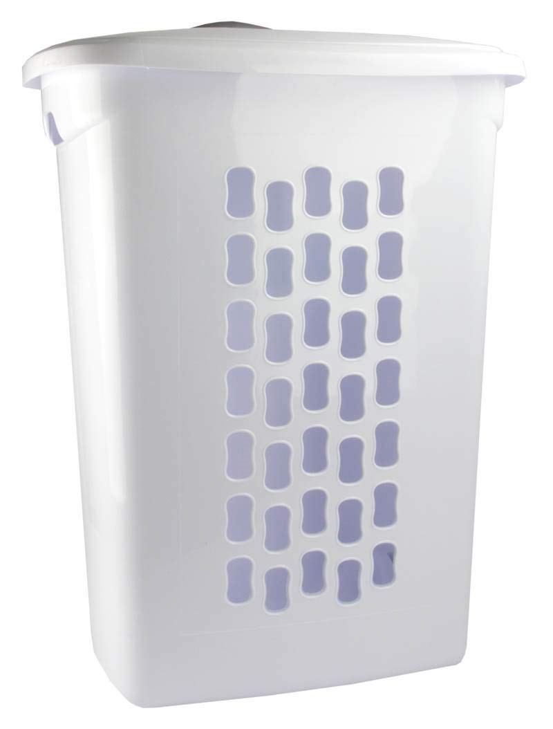 Sterilite Ultra Wheeled Laundry Hamper with Lid, Handle and Wheels for Easy Rolling of Clothes to