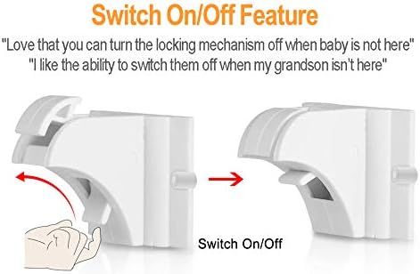 Vmaisi Adhesive Magnetic Locks for Cabinets & Drawers (32 Locks and 4 Keys)