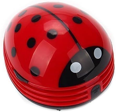 E ECSEM Mini Portable Handheld Cordless Tabletop Crumb Sweeper Desktop Dust Vacuum Cleaner Cute Cartoon Battery Operated