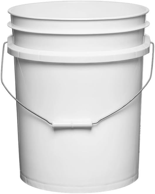House Naturals 5 Gallon Premium HPDE Plastic Bucket - Made in USA Food Grade Storage Container, BPA
