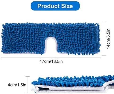2 Pack Thicken Mop Refills Head Compatible for O Ceda Dual Action Flip System, Microfiber Mop Head Replacements for Dry Wet Use, Machine Washable Double Sided Surfaces