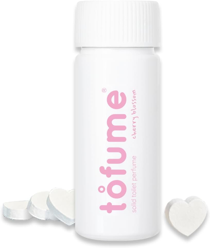 Effervescent Bathroom Air Freshener - Cherry Blossom - Toilet Deodorizer, Bathroom Odor Eliminator, Toilet Freshener, Flushable Air Freshener Toilet Tablets, 30 Count (Pack of 1)