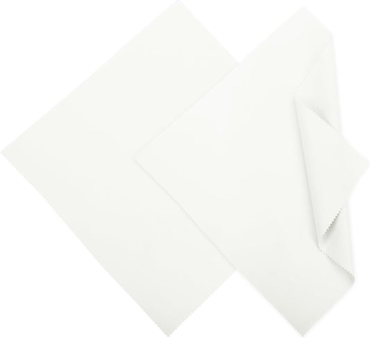 MECCANIXITY Jewelry Polishing Cloth 11.8x11.8 Inch Silver Polish Cleaning Cloths Jewelry Cleaner for Rings, Necklaces, Diamond, Bracelets, Pack of 2 (Beige）