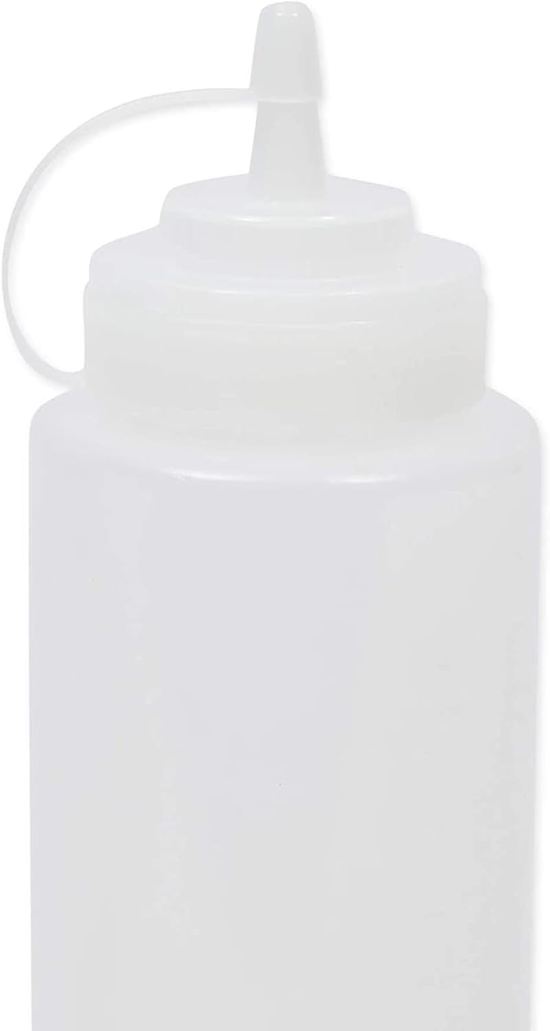 Juvale Condiment Squeeze Bottles for Sauces & Dressings - 29 Oz Clear Plastic 6-Pack - Leak-Proof Durable Dispenser Bottles for Liquids - Commercial Plastic Oil & Salad Dressing Dispenser