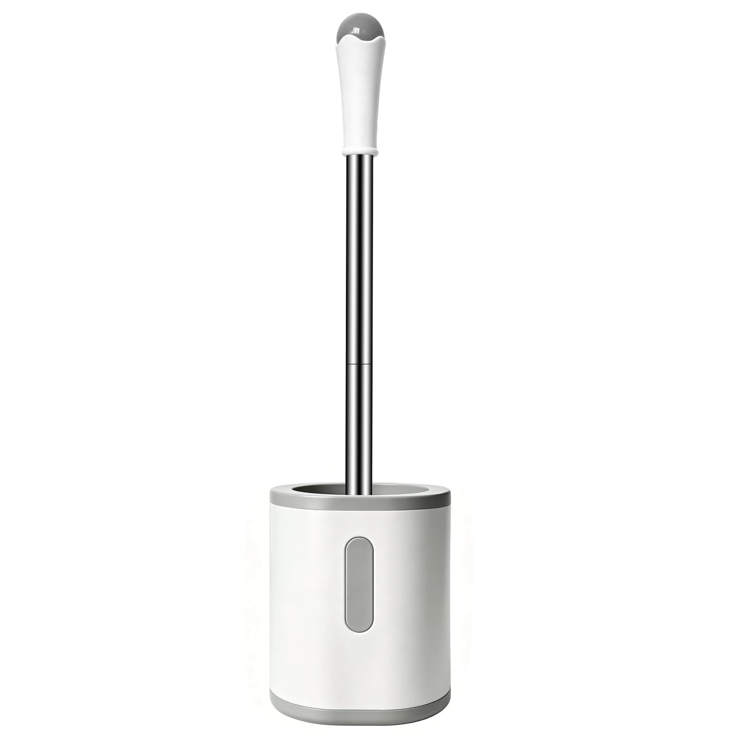 AONEZ Compact Toilet Brush & Holder, Stainless Steel Handle, Space Saving for Storage, Deep