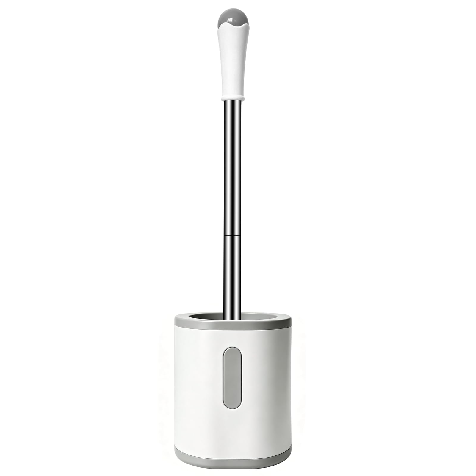 AONEZ Compact Toilet Brush & Holder, Stainless Steel Handle, Space Saving for Storage, Deep
