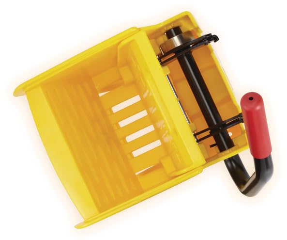 Rubbermaid Commercial Products WaveBrake 26 Qt. Side-Press Mop Bucket and Wringer Combo on Wheels
