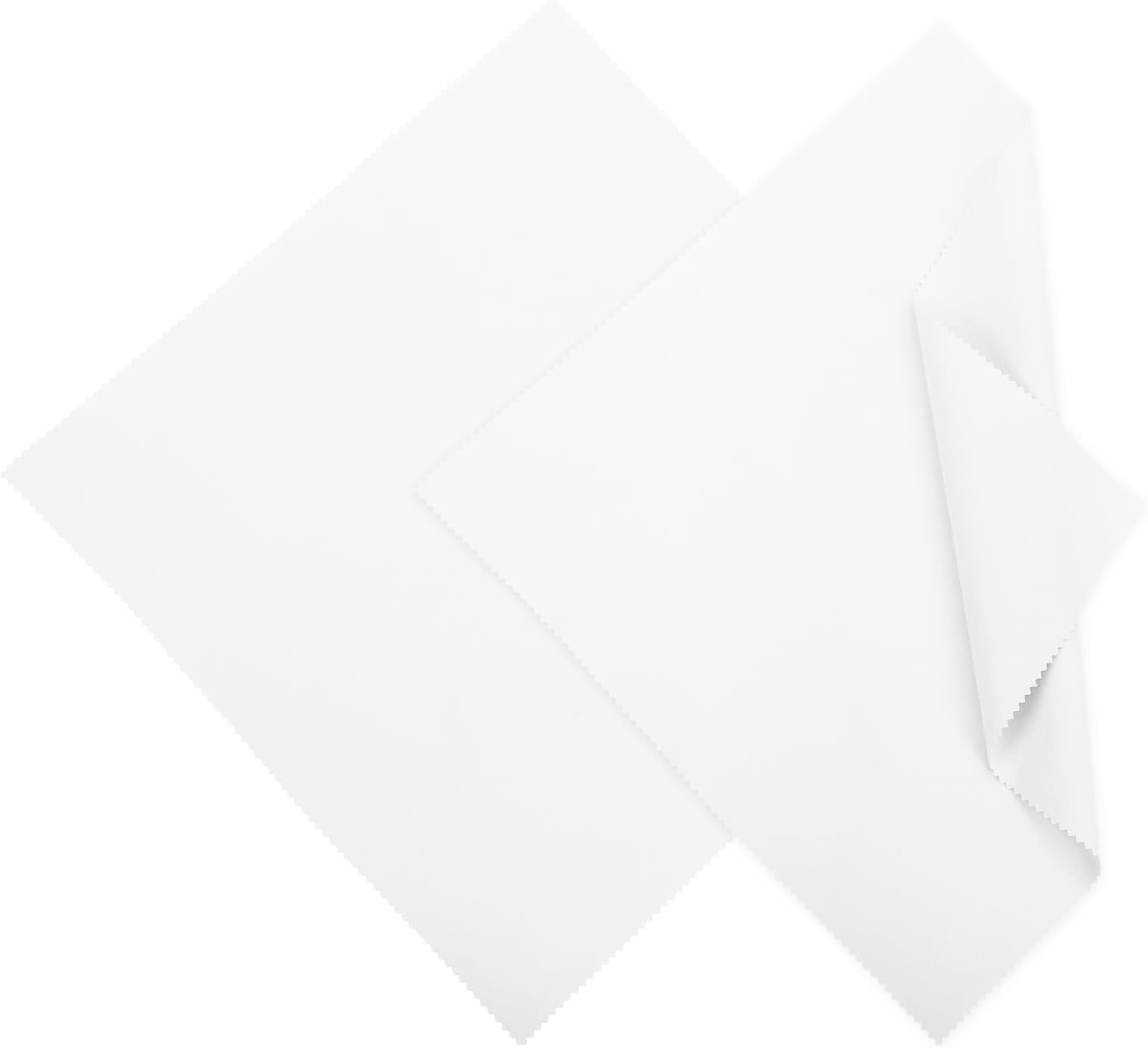 MECCANIXITY Jewelry Polishing Cloth 11.8x11.8 Inch Silver Polish Cleaning Cloths Jewelry Cleaner for Gold, Rings, Necklaces, Diamond, Bracelets, Pack of 2 (White）