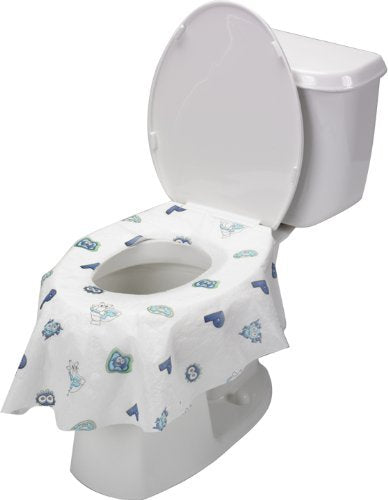 Toilet Seat Covers Disposable (12 Pack) - XL Waterproof Toilet Cover for Toddlers, Kids & Adults - Portable & Individually Wrapped for Travel, Potty Training, Vacations, Public Restrooms