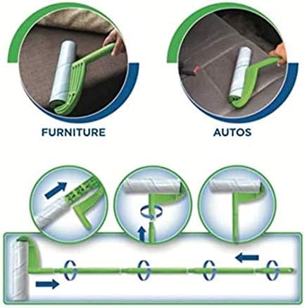 Leo 10-Inch Wide Lint Roller with Extendable Handle, Includes 1 Refill (25 Sheets), Extra Sticky for Pet Hair, Carpet & Floor Cleaning (1 Mega Roller)