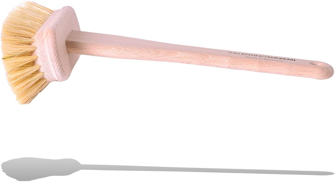 Valentino Garemi Tub Scrub Brush – Real Tampico Fibers – Cleaning Bathtubs, Tile Showers, Sinks, Hot Tub, Laundry Room, Bathroom Floor Tile – Made in Germany