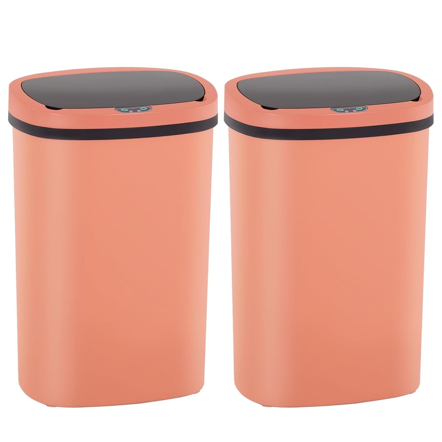 Automatic Motion Sensor Bathroom Trash Can with Lid, 13 Gallon Touchless Trash Bin, Smart Dog Proof Garbage Can, Touch Free Waste Basket for Toilet, Office, Bedroom,Pink,2