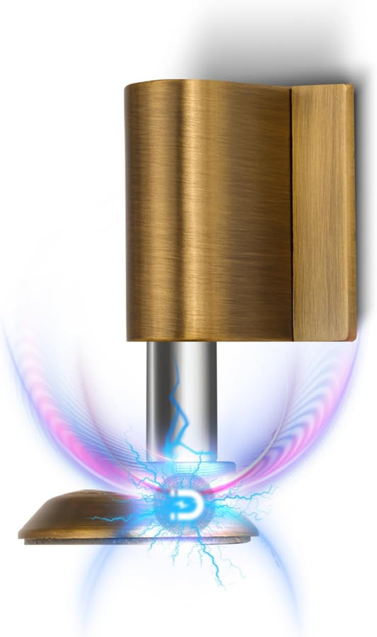 2 Pack Magnetic Door Stoppers Retractable Bottom of Door Holder No Drilling Mount Floor Door Stop