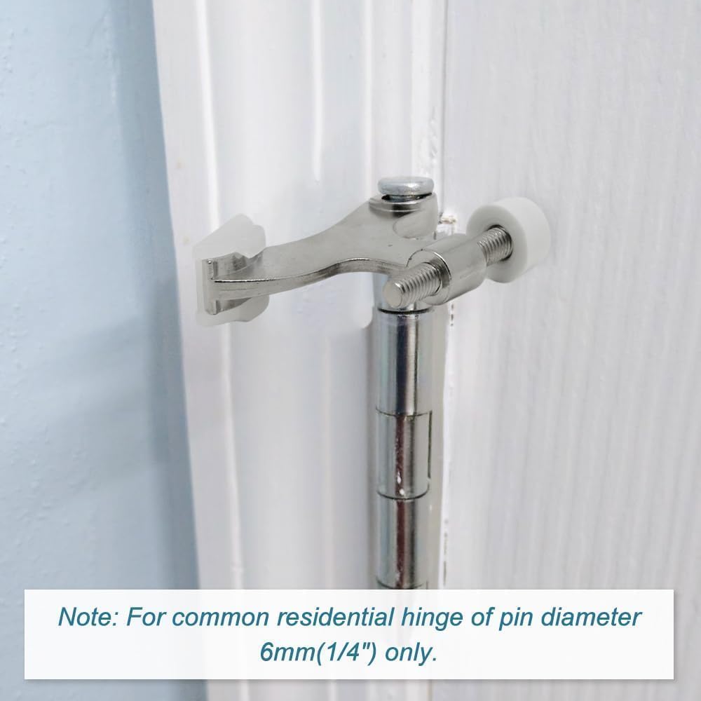 48 Pack Hinge Pin Brushed Nickel Door Stopper, Adjustable Heavy Duty Hinge Pin Door Stop with