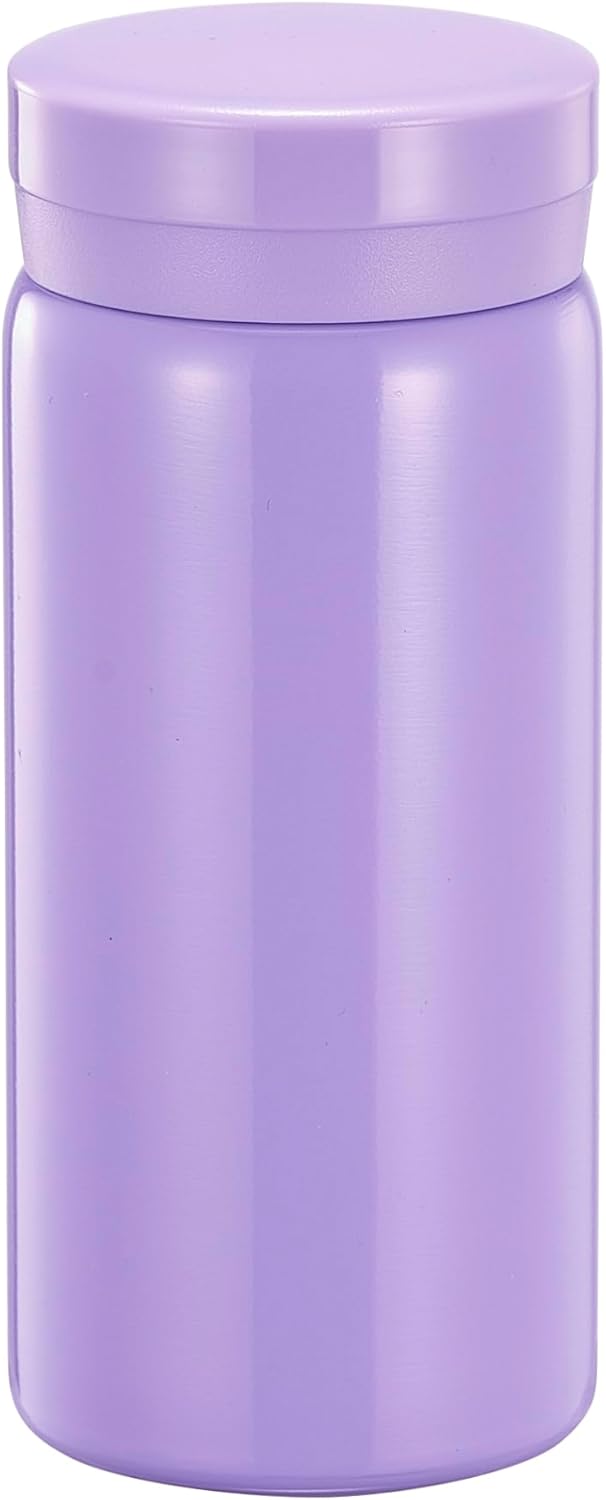 Mini Thermos Cute Water Bottle - 7 oz Tiny Insulated Vacuum 18/10 Stainless Steel Small Flask - Leak Proof & Spill Proof & Keeps Cold and Hot for Drink, Coffee, Tea - Purple