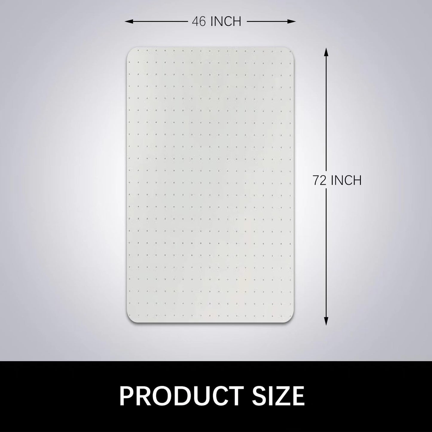 Kuyal Desk Chair Mat for Carpet, 46'' x 72'' Rectangle Transparent Mats for Chairs Good for Desks, Office and Home, Easy Glide, Protects Floors for Low and No Pile Carpeted Floors