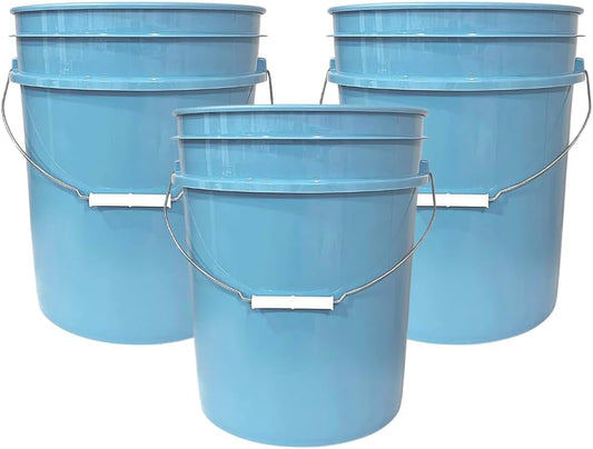 House Naturals 5 Gallon Premium HPDE Plastic Bucket - Made in USA Food Grade Storage Container, BPA