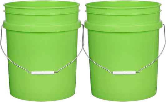 House Naturals 5 Gallon Premium HPDE Plastic Bucket - Made in USA Food Grade Storage Container, BPA