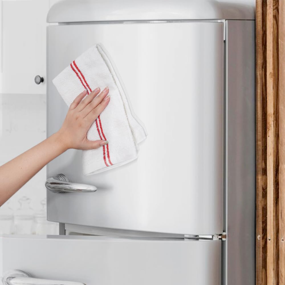 Avalon Towels Terry Bar Mop Towels (Value Pack of 12) Size 16"x19" – Absorbent and Durable, Multipurpose Cleaning Rags, Cotton Cleaning Cloths, Terry Cloth Rags, Reusable Shop Rag