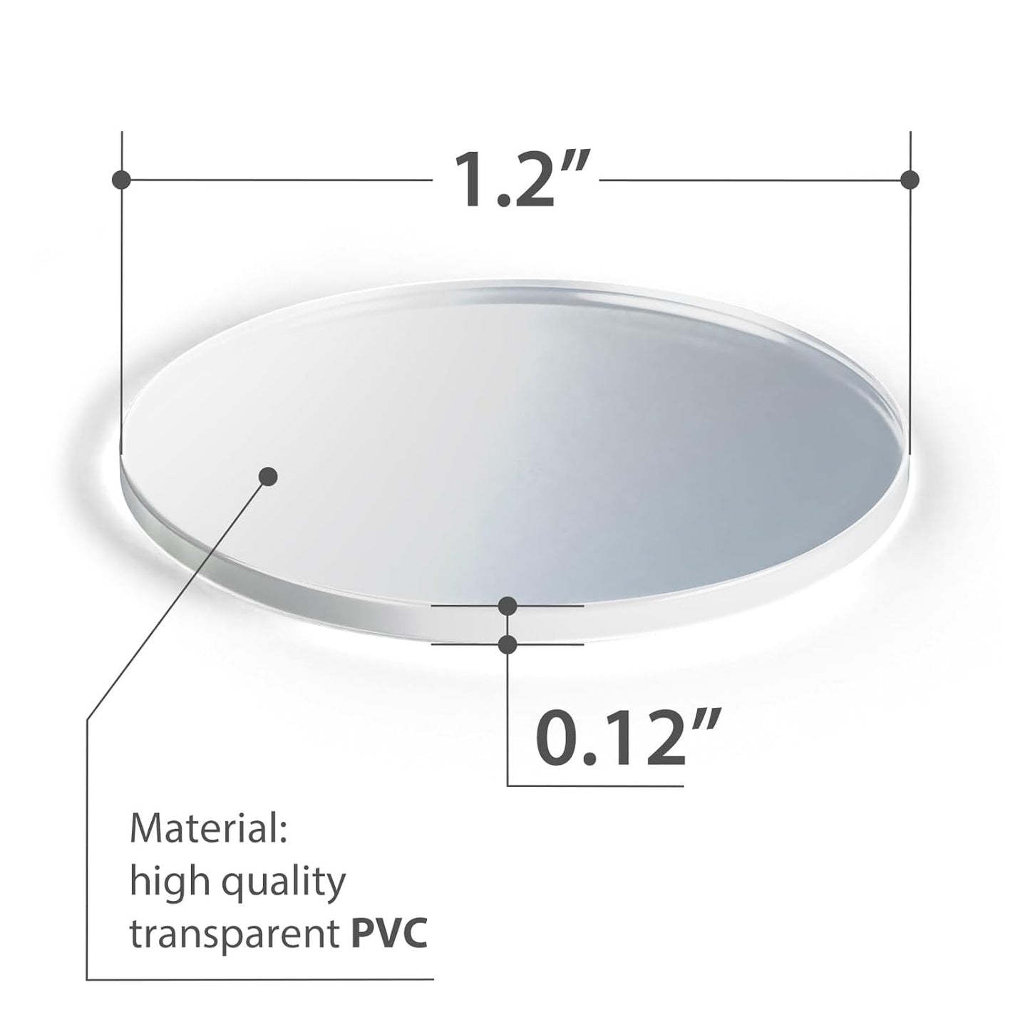 X-Protector Glass Table Top Bumpers - 20 PCS 1.2"- Non-Adhesive Glass Table Top Anti Slip Pads - Clear Rubber Glass Table Top Grippers - Glass Table Protector to Keep Glass Table Top from Sliding!