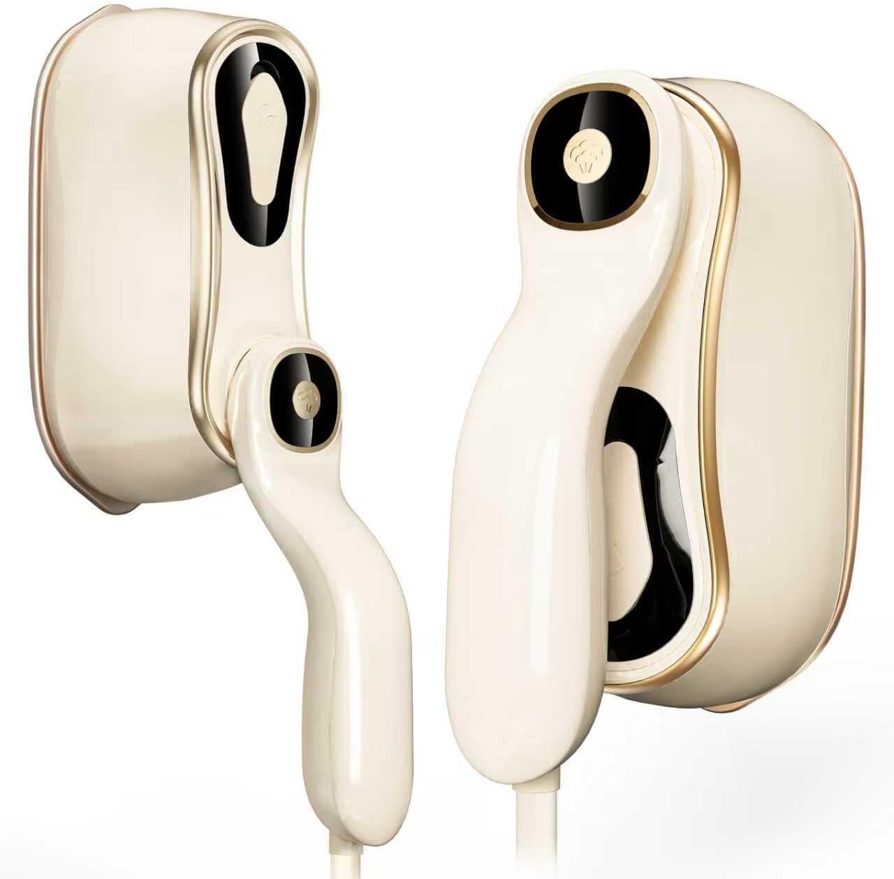 Portable Steam Iron for Clothes for Travel & Home, Handheld Garment Steamer & Iron 2 in 1 Wrinkle Remover, Travel Size with 4 Modes, LCD, Ceramic Soleplate,218mL,15-Second Heat, 110V-120V