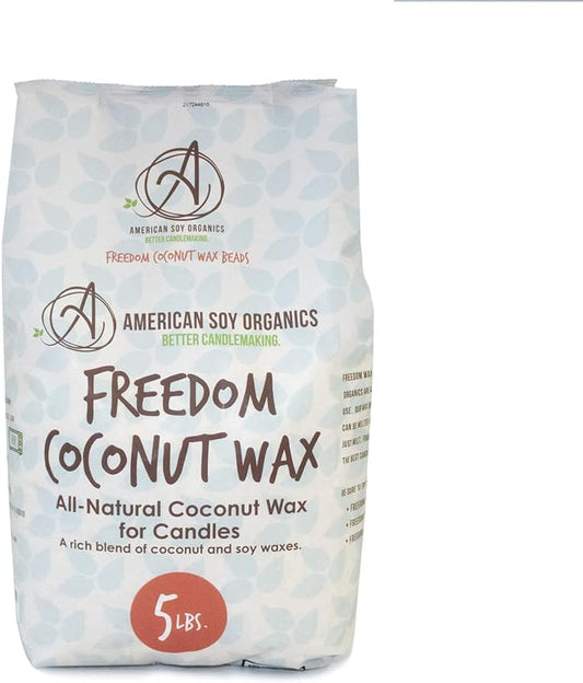 American Soy Organics Freedom Coconut Soy Wax Beads for Candle Making - Natural Candle Making