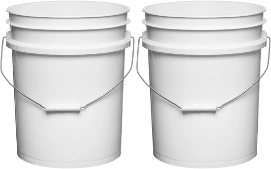 House Naturals 5 Gallon Premium HPDE Plastic Bucket - Made in USA Food Grade Storage Container, BPA