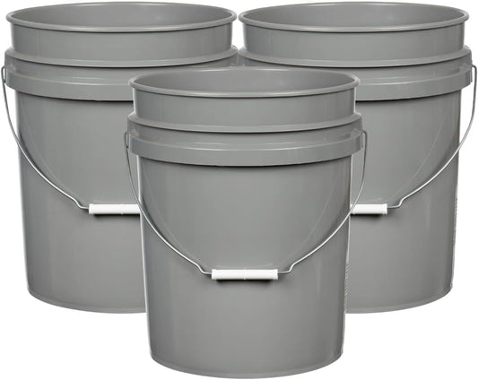 House Naturals 5 Gallon Premium HPDE Plastic Bucket - Made in USA Food Grade Storage Container, BPA