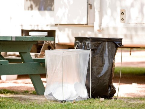 Bag Holder Stand for 39-45 Gallon Plastic & Paper Bags, 30" - For Garbage, Trash, Leaves, Lawn Yard