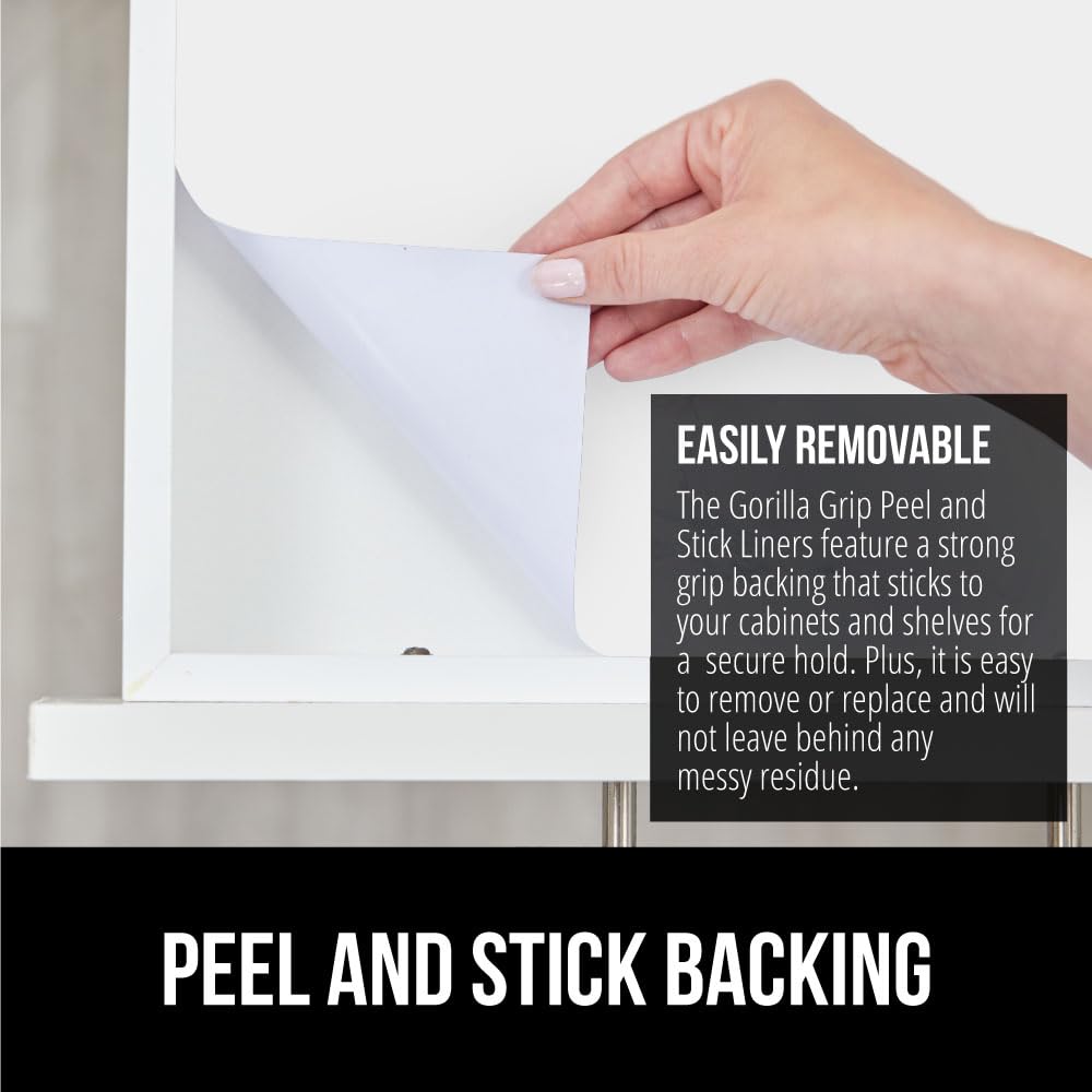 GORILLA GRIP® Peel and Stick Paper, Removable Cover for Books, Shelves, Countertops, Drawers