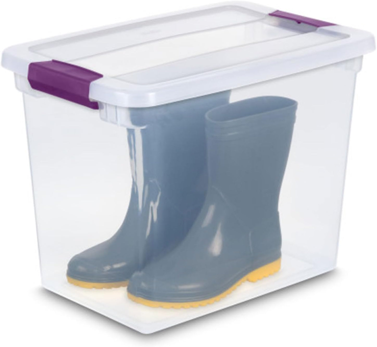 Sterilite 24-Pack 27 Quart ClearView Latch Box, Stackable Organizer Bins with Latching Lids - Clear Plastic Organization Containers for Closet, Bedroom, Shelving Units and Everyday Home Storage